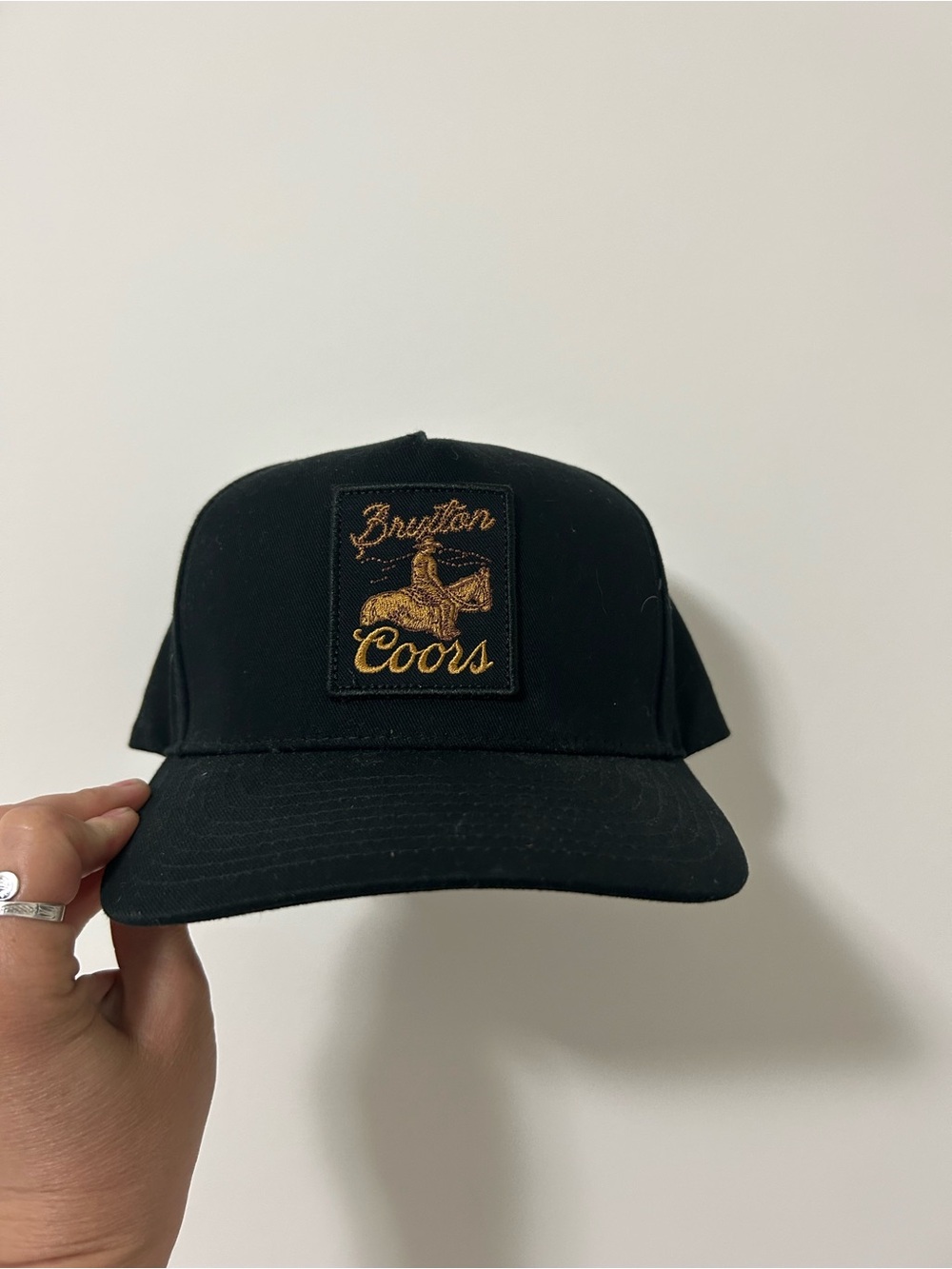 Brixton x Coors Black Adjustable Snapback Embroidered Hat